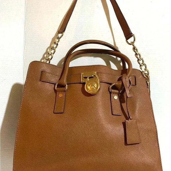 Michael kors brown saffiano leather satchel handbag - Picture 8 of 12